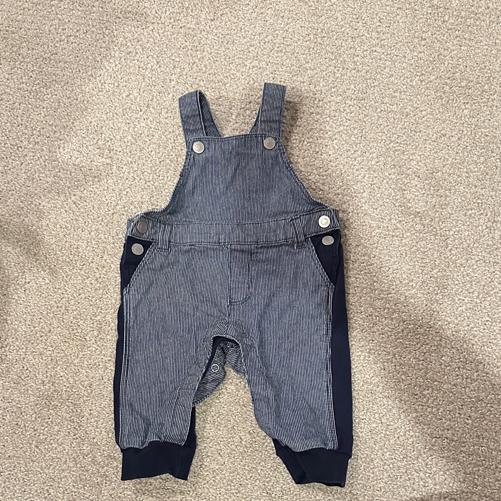 Stylish Blue Striped Kids Overalls